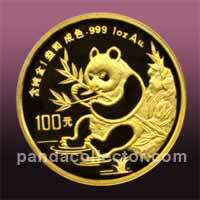 1991 Gold Panda coin 1 oz.
