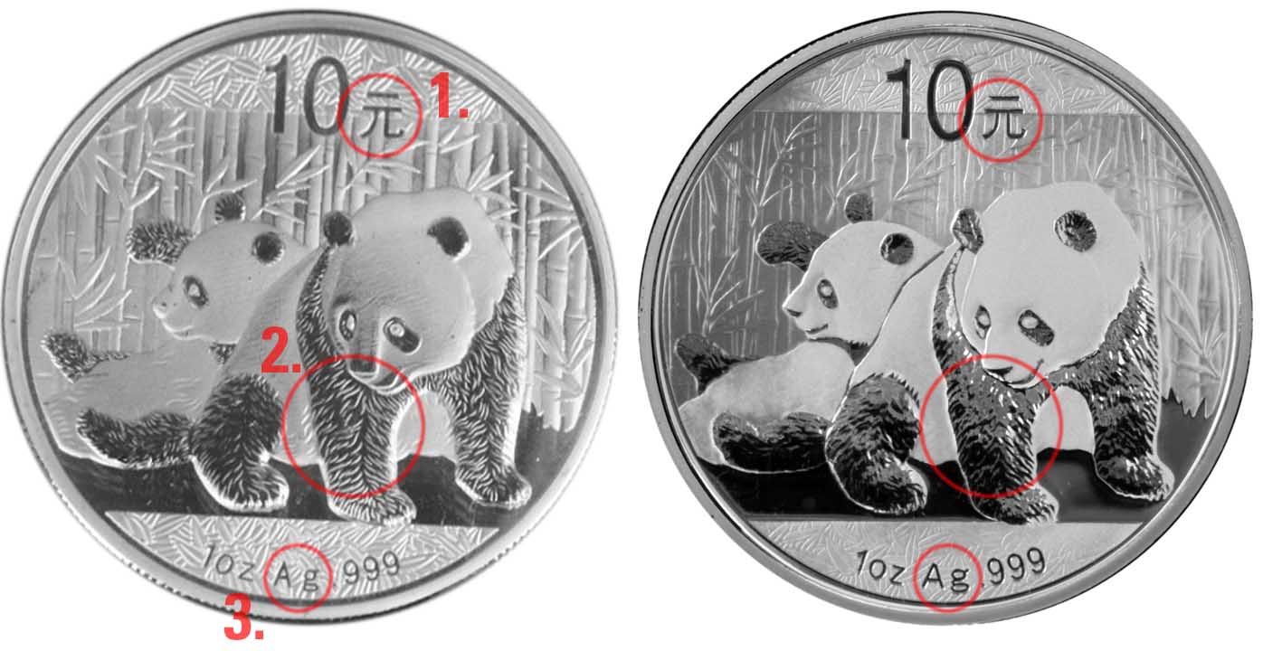 2010 Silver Panda counterfeit