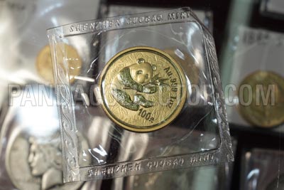 2000 gold mirror Panda coin